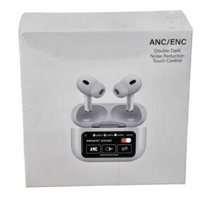 ANC/ENC Headphone Earbuds with Touch Display Charging Case - Noise Cancelling